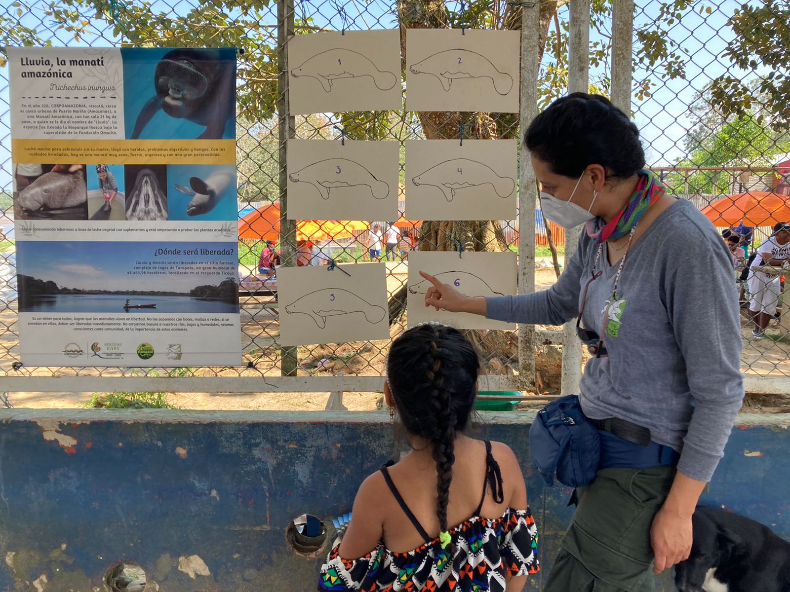 Taller de educación ambiental, Semana Natütama, Puerto Nariño – Foto: Fundación Omacha – 2021 – 08- 19